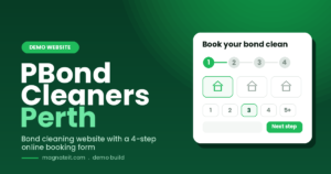 Demo website preview for PBond Cleaners Perth bond cleaning booking form