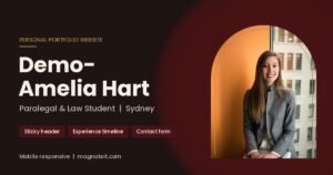 Demo- Amelia Hart personal portfolio website